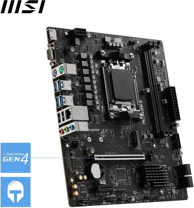 Productafbeelding MSI PRO A620M-B (AM5, AMD A620, mATX)