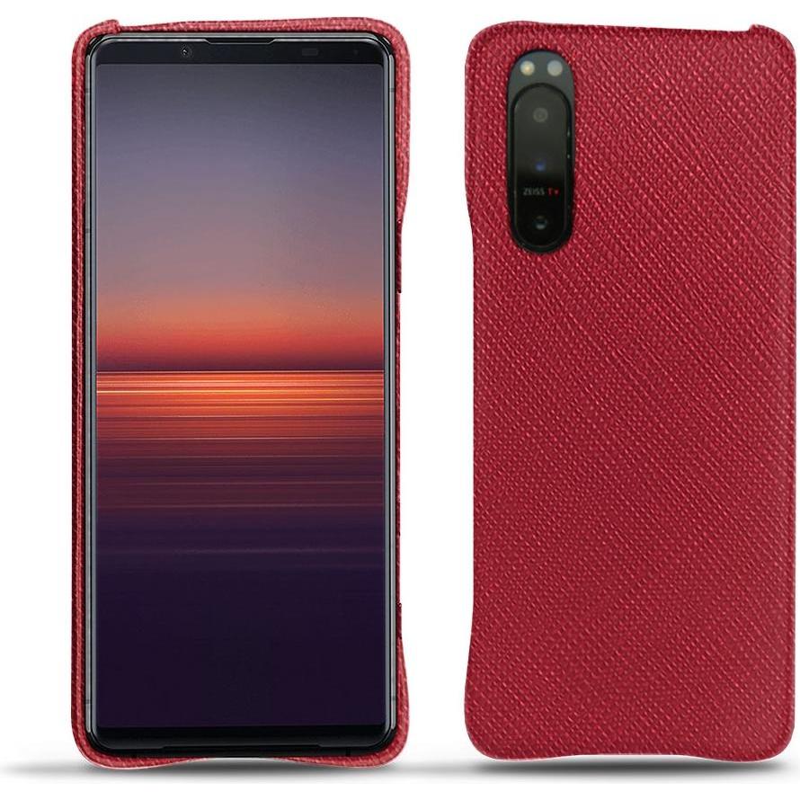 Noreve Lederschutzhülle (Sony Xperia 5 II), Smartphone Hülle, Rot