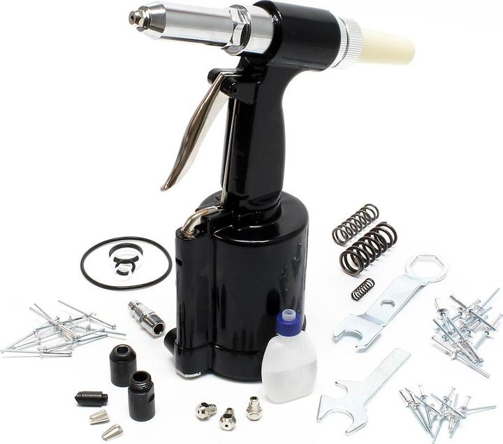 Wiltec Aria compressa Pistola per rivettare 2,4-4,8 mm Dispositivo di rivettatura pneumatico per rivetti