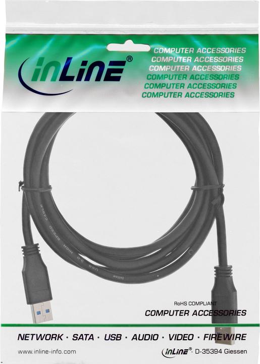 Produktbild InLine USB 3.0 Kabel, Typ A auf Typ A (0.50 m, USB 3.0)