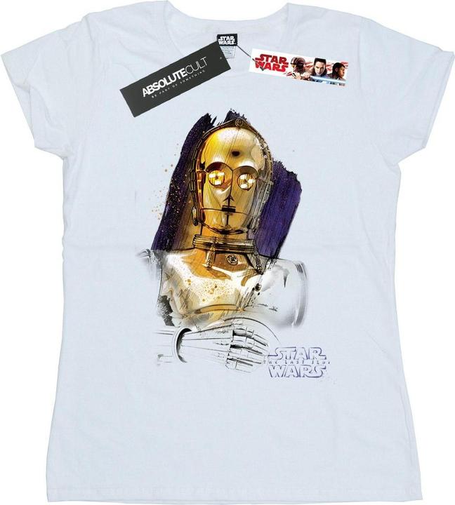 Actual product image Star Wars Womens/Ladies The Last Jedi C-3PO Brushed Cotton T-Shirt (XXL)
