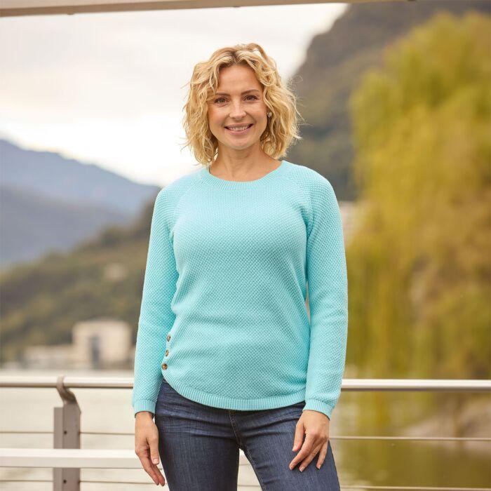 Produktbild Artime Damen Strickpullover, strukturiert, abgerundeter Saum (S)