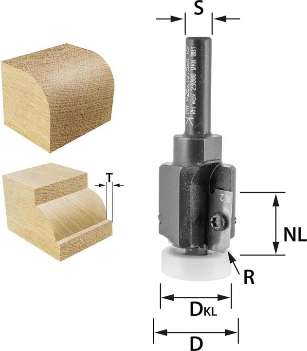 Immagine prodotto ENT European Norm Tools ENT inserti indicizzabili fresa per arrotondare HW raggio 8 mm