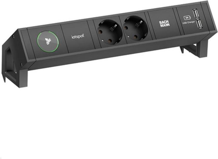 Actual product image Bachmann DESK2 1xIOTspot 2xCEE7/3 USB Charger (2 x, CEE 7/3, 0.20 m)