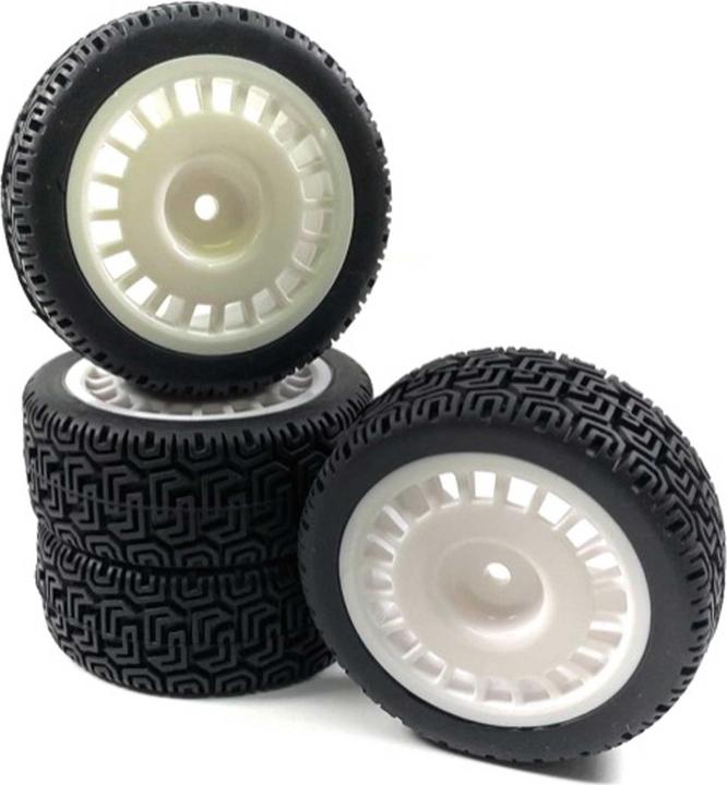 Absima Set di ruote 1:10 "Rally Winded Design" bianco (4)