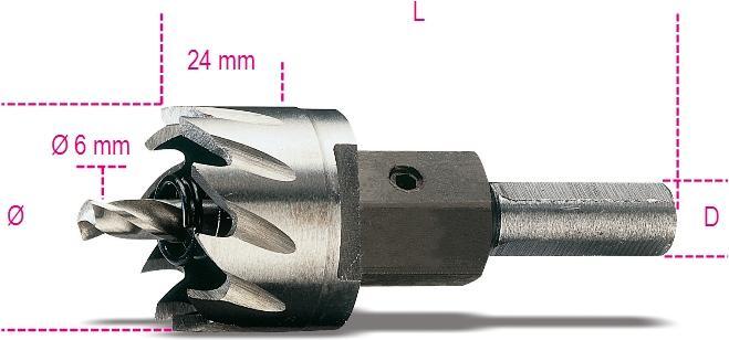 Actual product image BETA 004510044 Lochfräser HSS voll geschliffen Ø 44 mm Schaft 10 mm (44 millimetres)