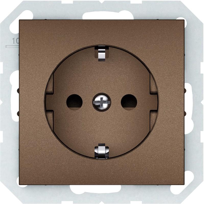 Vila, Steckdose, SOCKET GR PROTECT MOCHA RP16-002-22 QR