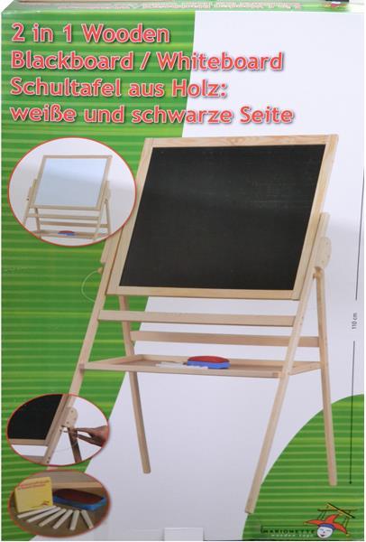 Image du produit Sombo Tableau 2 en 1 blanc/noir avec craie et correcteur.