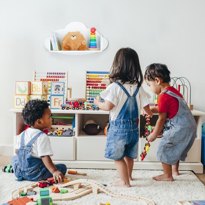 Actual product image Relaxdays Wall Shelf Cloud, Shelving For Children's Room (60 x 21 x 31.5 cm)
