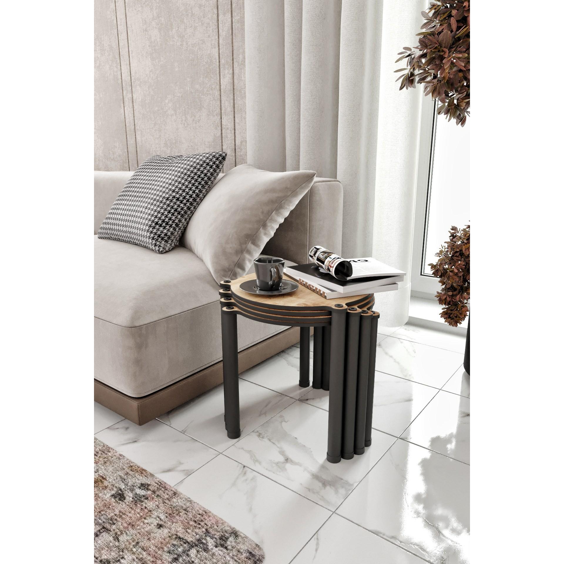 Thumbnail - Hanah Home, Couchtisch + Beistelltisch, Lavia 4-pieces (34 x 40 x 34 cm)
