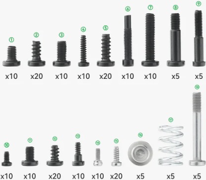 Actual product image Bambu Lab screw set X1+P1 series + AMS