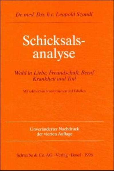 Actual product image Schicksalanalyse (German, Leopold Szondi, 2004)