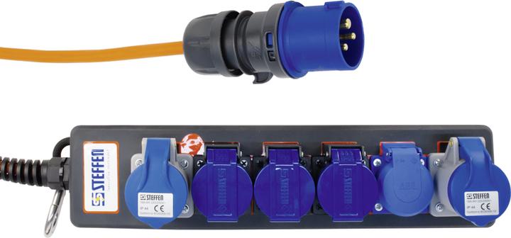 Actual product image Steffen Professional (6x, CEE 16/3, CEE 7/3, Type 23)