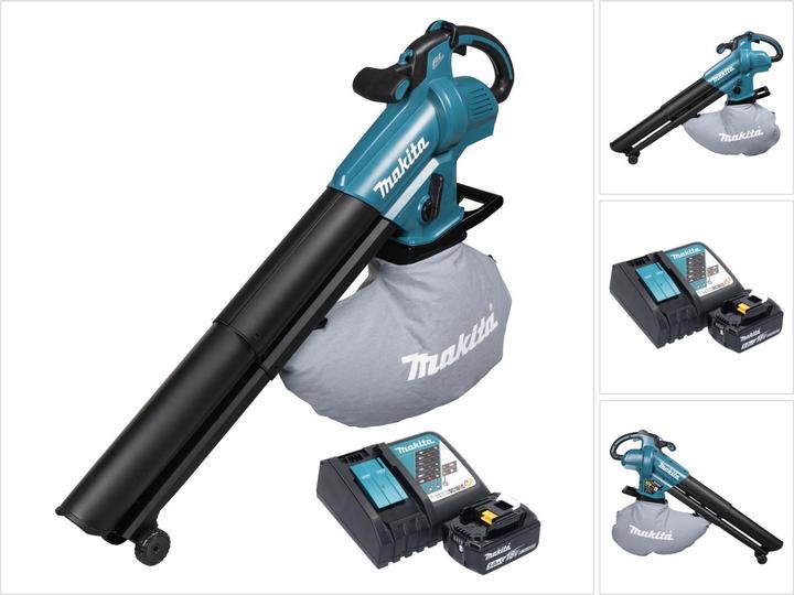 Actual product image Makita DUB 187 RT Battery Leaf Blower and Vacuum Cleaner 18 V Brushless + 1x Battery 5,0 Ah + Charger (Rechargeable battery operated, Leaf vacuums)