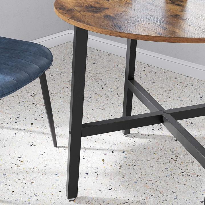 Actual product image Songmics Esstisch rund klein Wohnzimmer Industrie vintagebraun (80 x 75 cm)