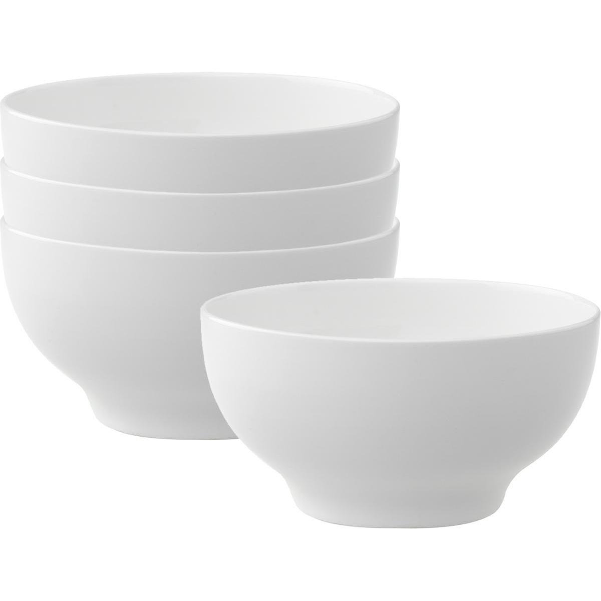 Villeroy & Boch Multipack New Cottage Basic French-Bol - 4 Stück, Schüssel + Schale, Weiss