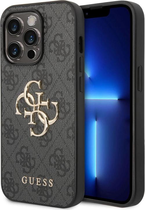 CG MOBILE Custodia Rigida Per Samsung A35 Con Logo Guess – Collezione 4G, Similpelle Nero