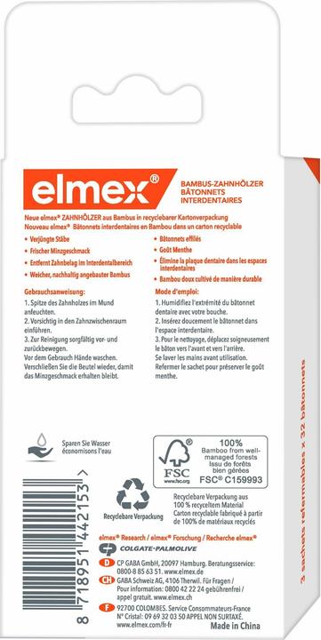 Actual product image Elmex Zahnhölzer (1x)