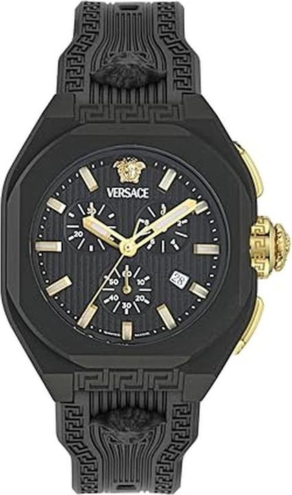 Actual product image Versace Elegant and fashionable chronograph with calendar, luminous hands, and Swiss movement (Chronograph, 44 mm)