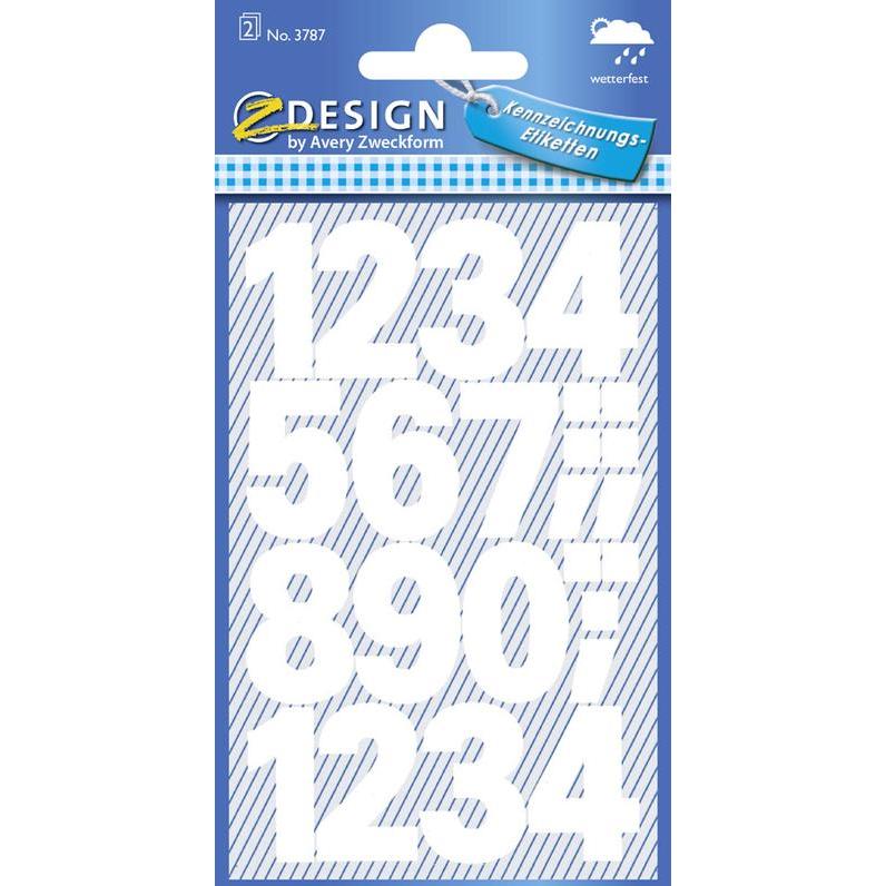 Z-Design, Etiketten, Zahlen-Etiketten