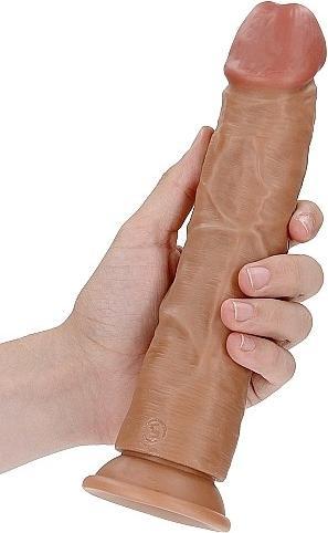 Actual product image RealRock Curved Realistic Dildo with Suction Cup - 9"/ 23 cm