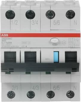 Actual product image ABB DS203NCA-B32/0.03 RCD/LCB DS203NCA-B32/0.03 6kA, 3P+N, type A, B 32, 3