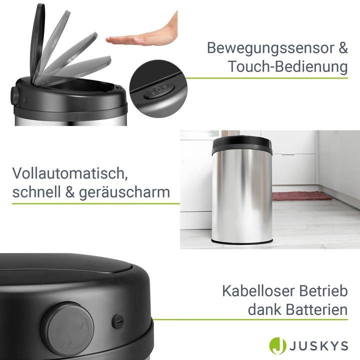Image du produit Juskys Poubelle automatique avec capteur (30 l)