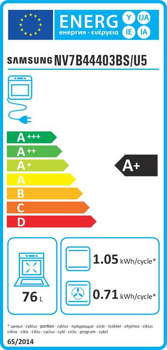 Energie-Label Samsung NV7B44403BS