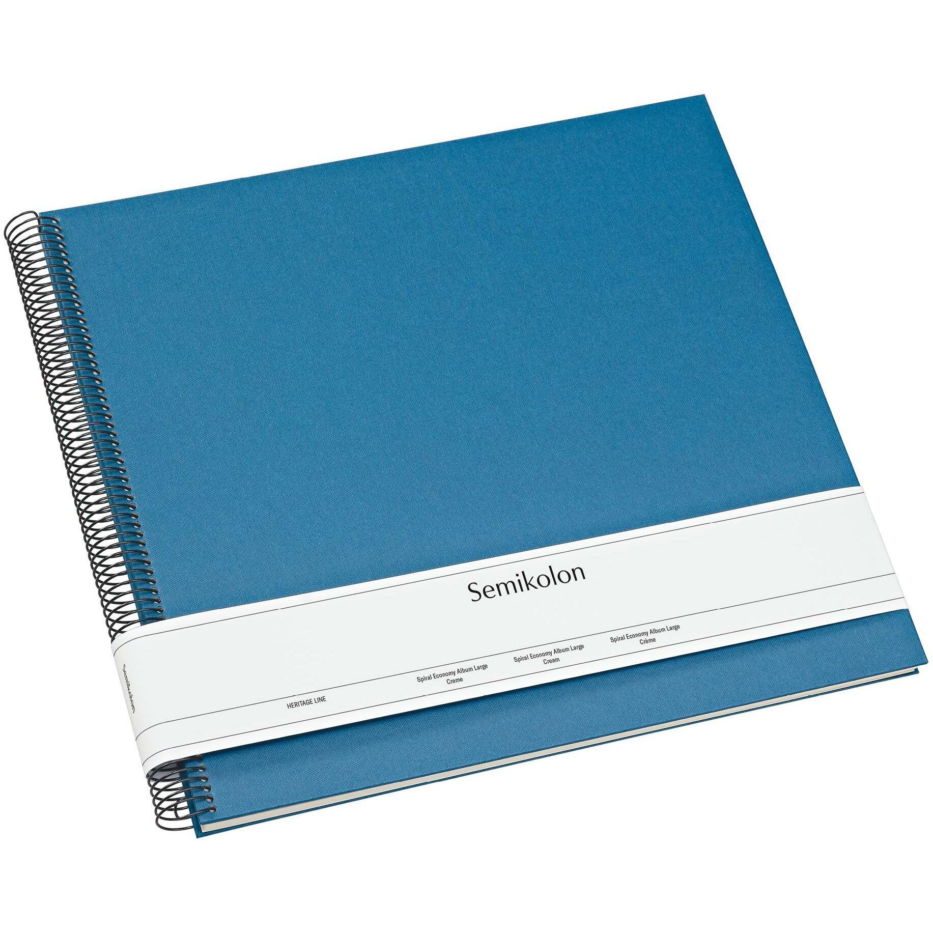 Semikolon, Fotoalbum, FOTORINGBUCH 34x32 25bWEISS AZZURRO (13 x 18 cm, 10 x 15 cm, 9 x 13 cm)