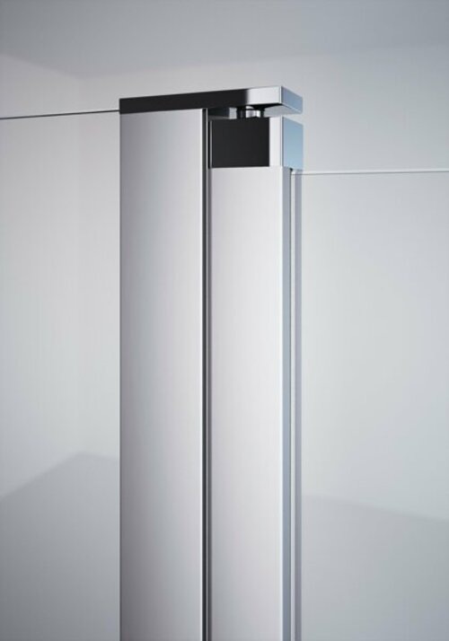 Actual product image Hüppe Design pure Swing door with fixed segments 2-leaf radius: 50cm width: 100cm stop left & r (210 cm, 104 cm, 11 cm)