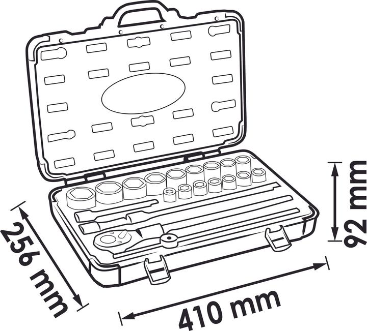 Produktbild Vigor 1/2 Zoll Steckschlüsel-Satz V2460N 25-tlg. (32 mm, 19 mm, 12 mm, 24 mm, 14 mm, 22 mm, 16 mm, 23 mm, 10  mm, 21 mm, 18 mm, 27 mm, 31 mm, 17 mm, 11 mm, 15 mm, 26 mm, 30 mm, 28 mm, 29 mm, 13 mm, 20 mm, 25 mm)