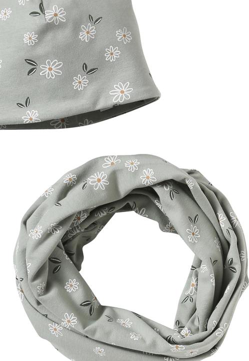 Produktbild Vertbaudet Mädchen-Set: Mütze & Rundschal mit Blumen