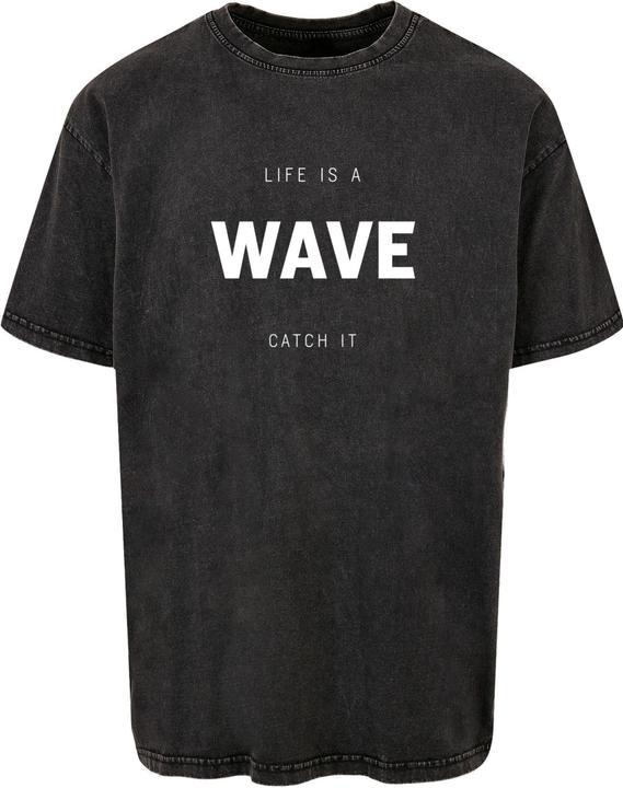 Produktbild Merchcode Summer - Life is a wave Acid Washed Oversize Tee - 112611 (L)