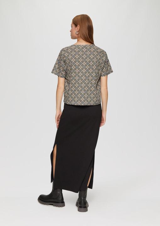 Produktbild S.Oliver T-Shirt Verkürztes T-Shirt mit All-over-Print (S)