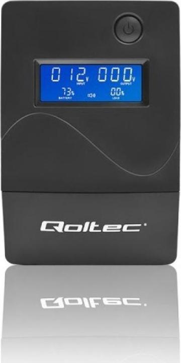 Produktbild Qoltec 53978 UPS Monolith 650VA 360W LCD (360 W, Line-Interaktiv USV)