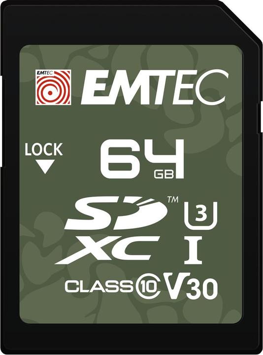 Emtec SD 64 Go UHS-I U3 V30 Extérieur (64 Go, SD, U3, UHS-I)