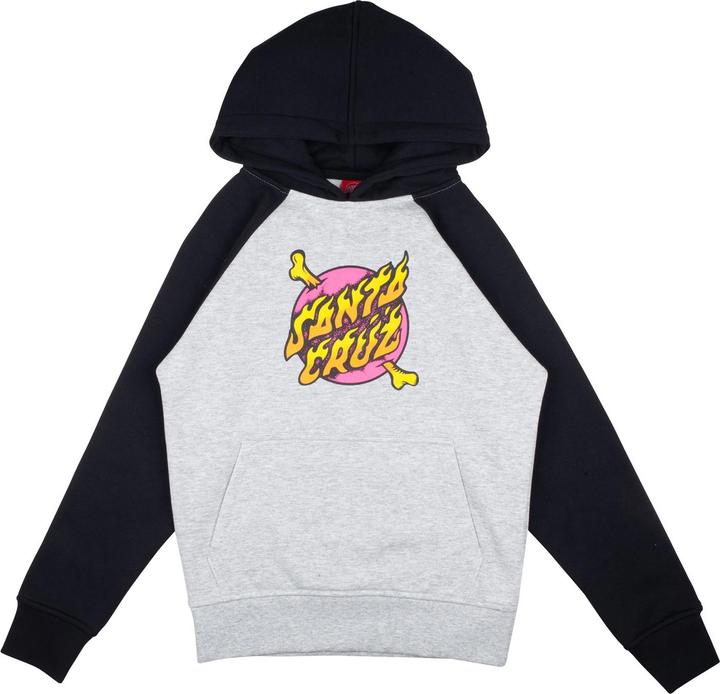 Actual product image Santa Cruz Crossbone Dot Raglan Kids Hoodie (10XL)