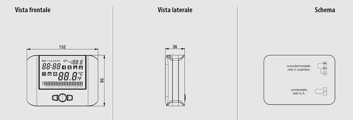 Actual product image Vemer Week-chronothermostaat + hygrostaat Mithos H, werkt op batterijen, wit