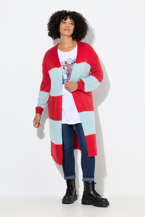 Actual product image Angel of Style Long-Strickjacke, Straight Fit, Blockstreifen (50, 52)