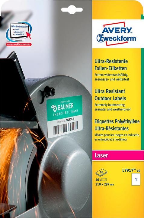 Productafbeelding Avery Ultra-Resistente Film Etiketten