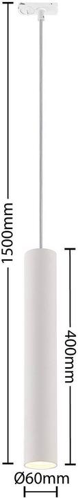 Actual product image Lindby Seet pendant lamp 1-phase rail, white (GU10)