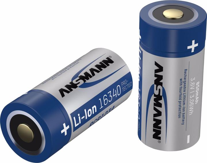 Productafbeelding Ansmann 16340 Li-Ion accu 850mAh 3,6V standaard versie (1 Pcs., C, 850 mAh)