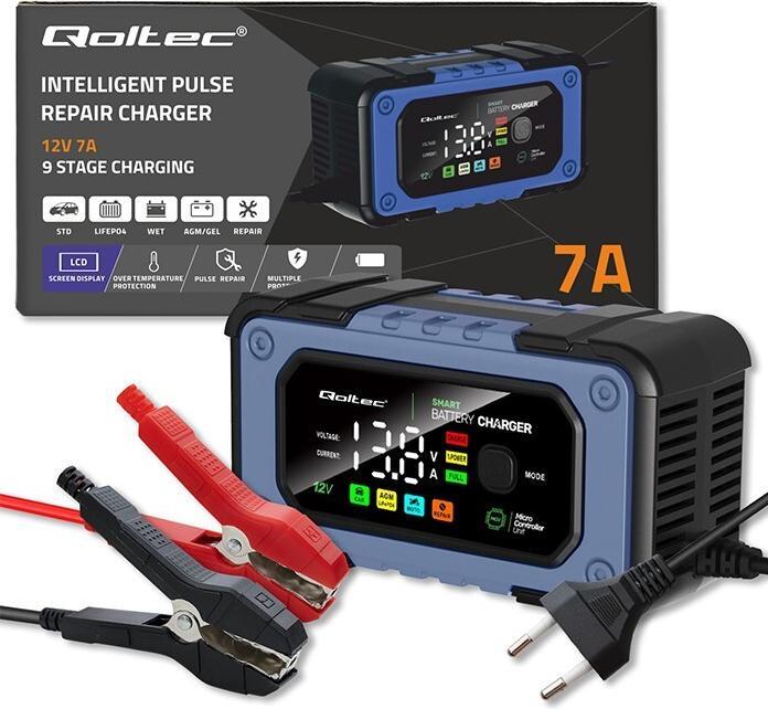 Produktbild Qoltec Batterieladegerät mit Reparaturfunktion, 12V, 7A (12V, 7 A)
