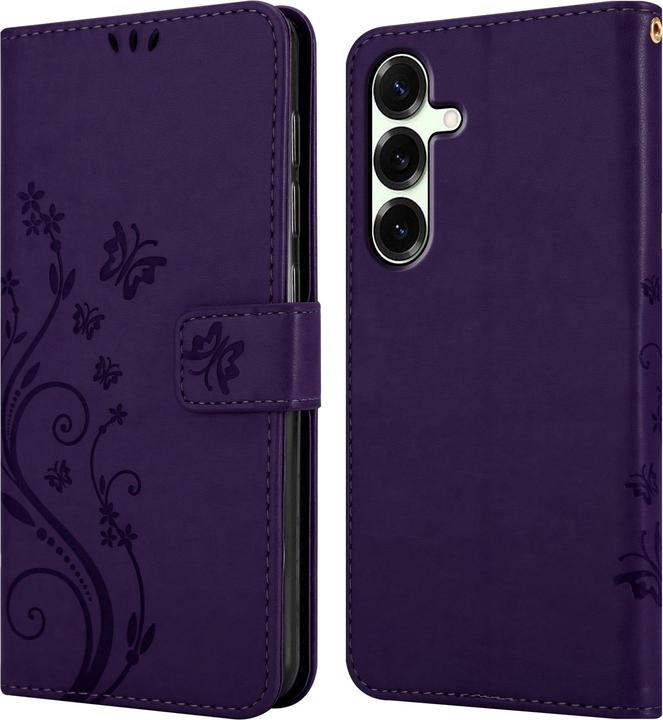 Actual product image Cadorabo Case for Samsung Galaxy S25 Plus Flower Book (Samsung Galaxy S25)
