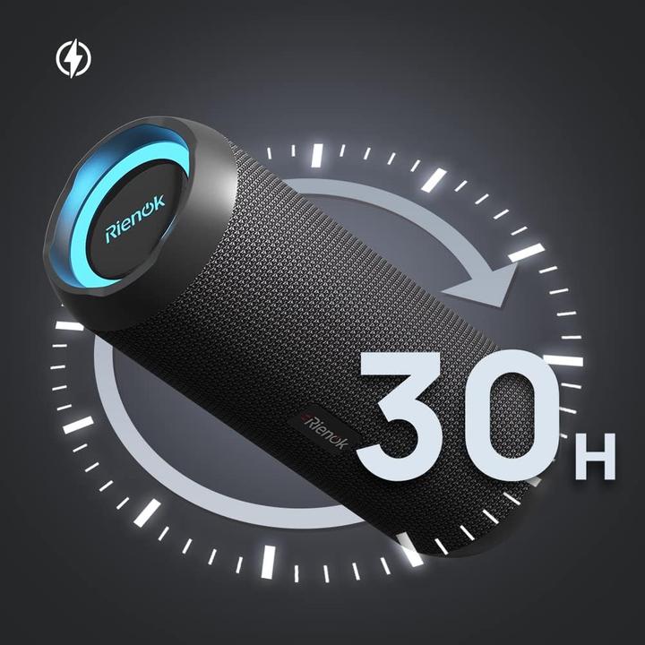 Produktbild Rienok Bluetooth Lautsprecher mit Licht (30 h)