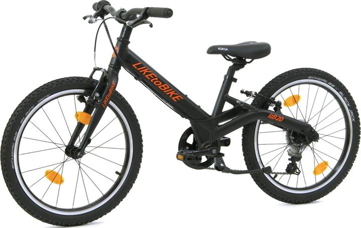 Produktbild Kokua LIKEtoBIKE 20-Zoll Kindervelo (L7650SO) 7-Gang-Schaltung, Schwalbe Kojak 20x1.5, Farbe: Schwarz/Ora (20")