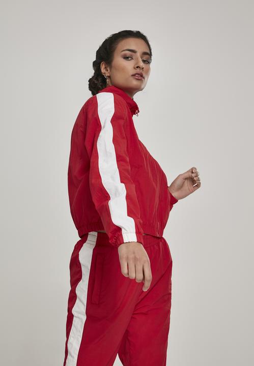 Actual product image Urban Classics Ladies Short Striped Crinkle Track Jacket (XS)