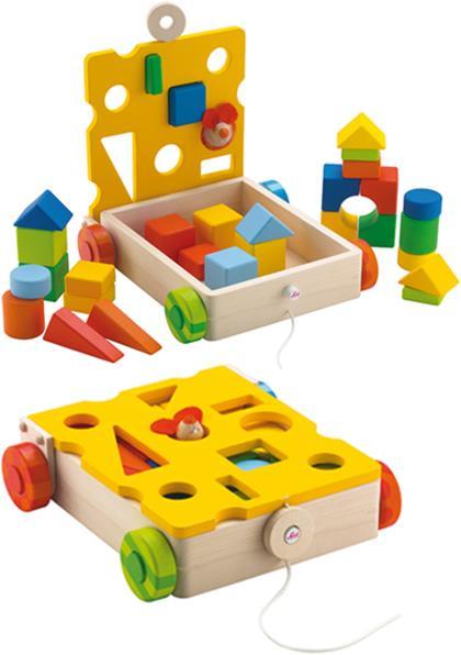 Actual product image Sevi Pull-along trolley construction kit mouse filled 26x8x26cm