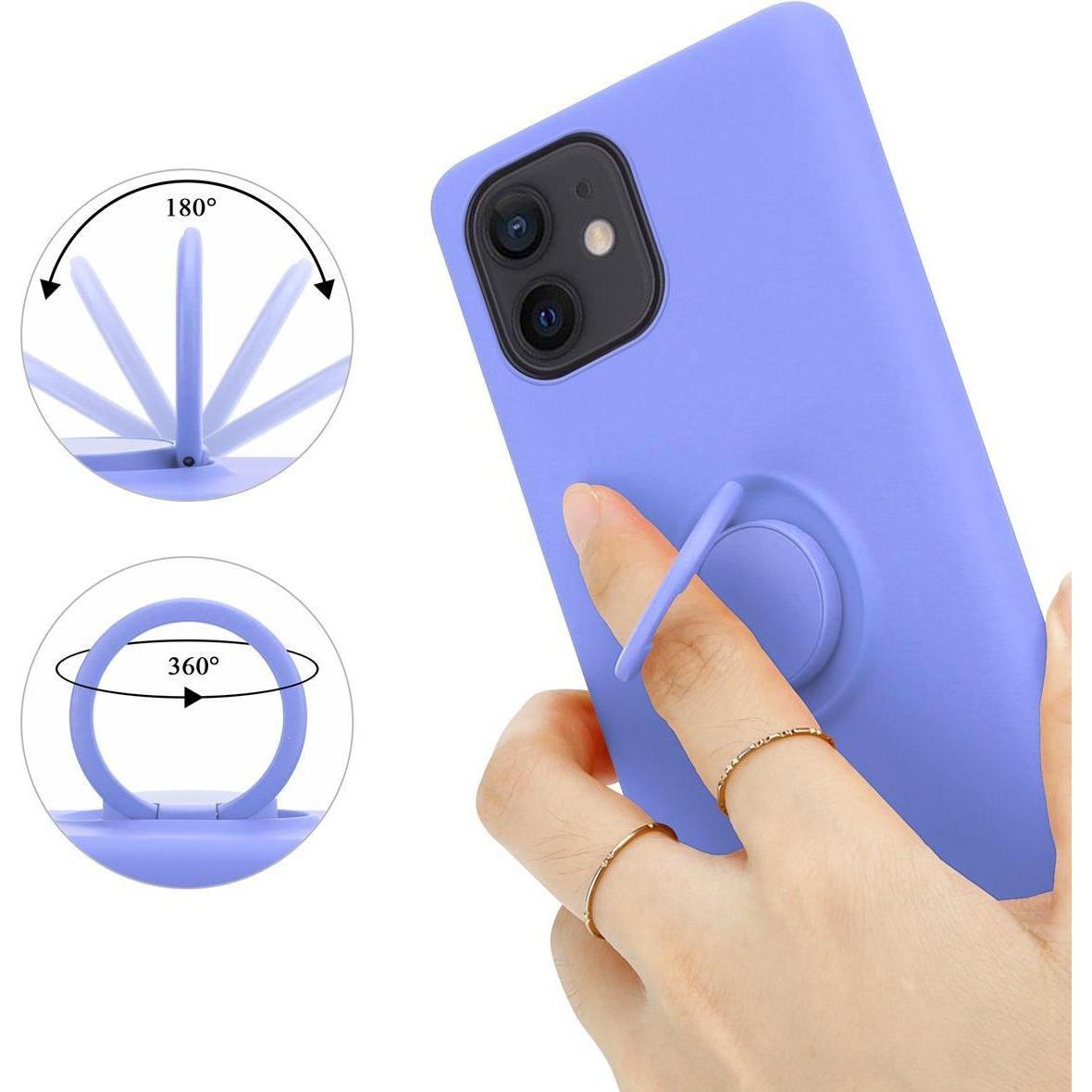 Thumbnail - Cadorabo TPU Liquid Ring Silicone Case Hülle (Apple iPhone 12 mini), Smartphone Hülle, Violett