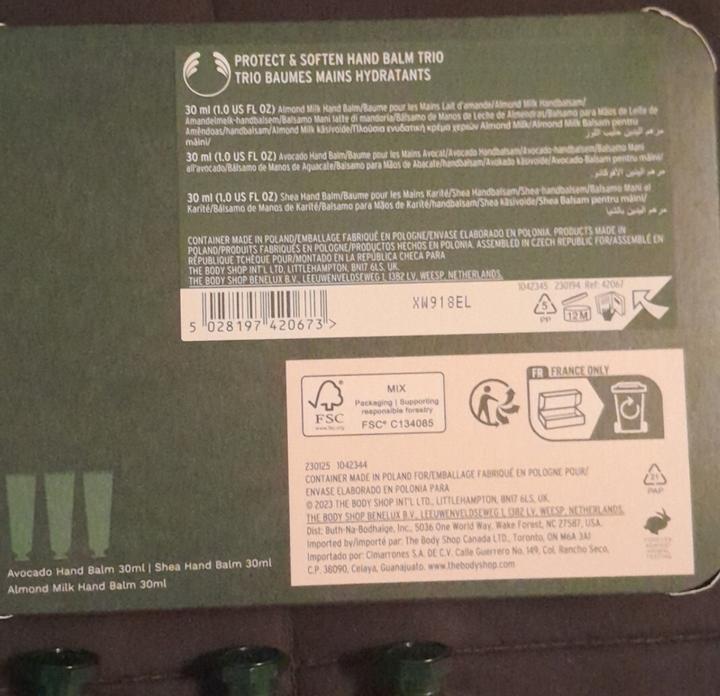 Actual product image The Body Shop G2 Trio Hand Care Gift Set Hand Balm
